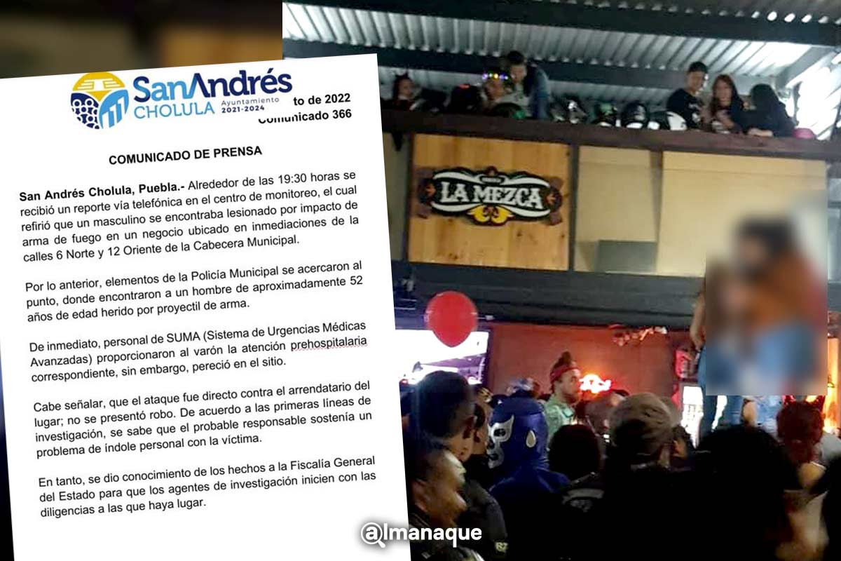 Ejecutan al dueño del bar La Mezca en Cholula 2 portada la mezca bar san andres cholula