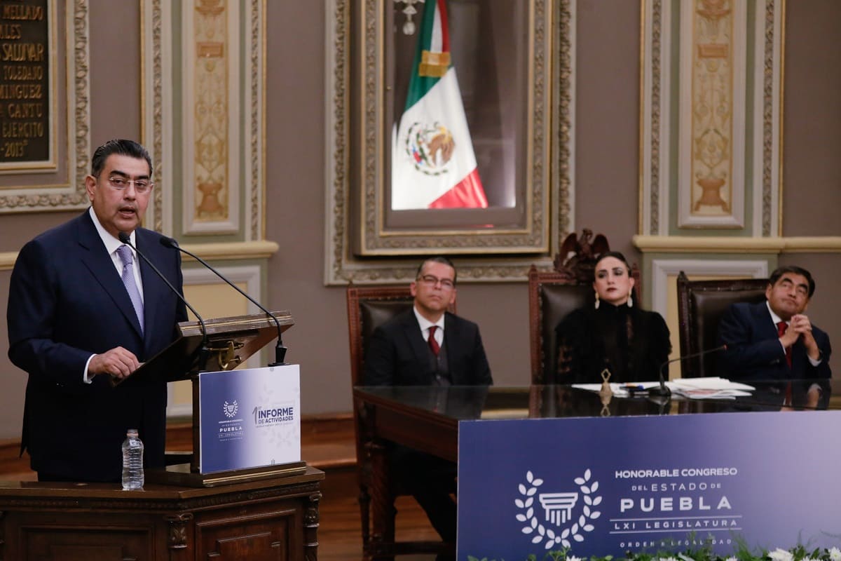 Rinde Sergio Salomón primer informe al frente del Congreso; evita actos proselitistas 6 Sergio Salomón