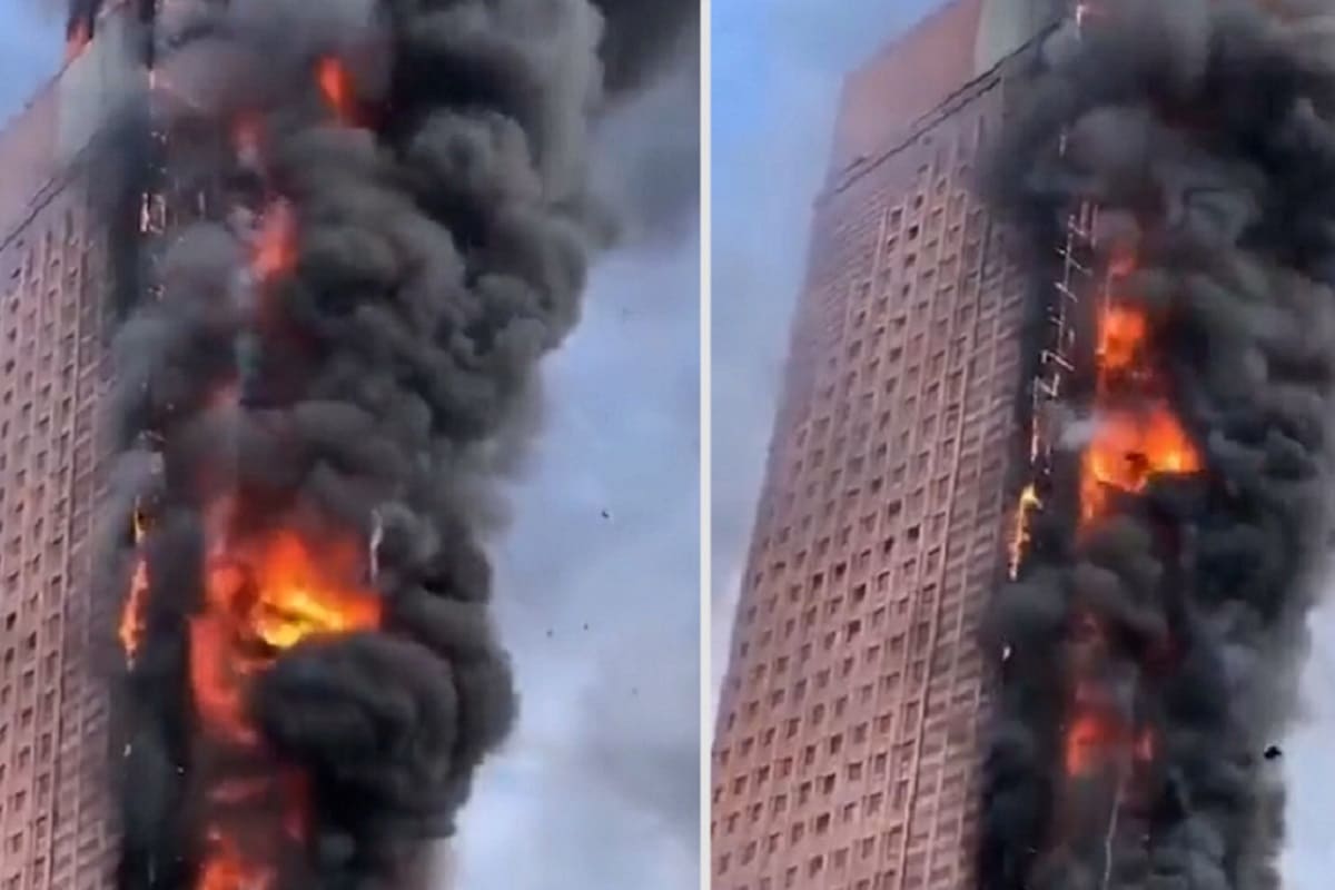 Impactante incendio devora un rascacielos en el sur de China 4 Incendio China 1