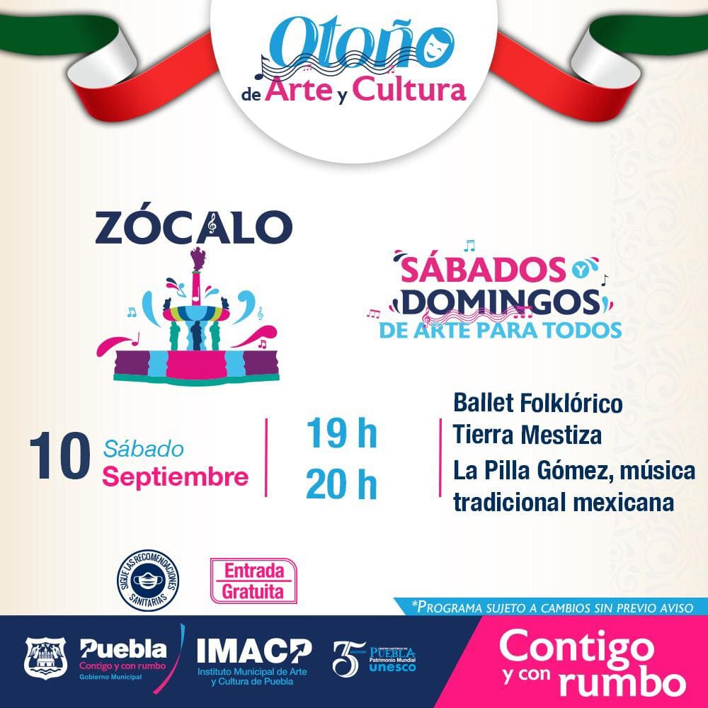 artisticas y culturales del Ayuntamiento de Puebla