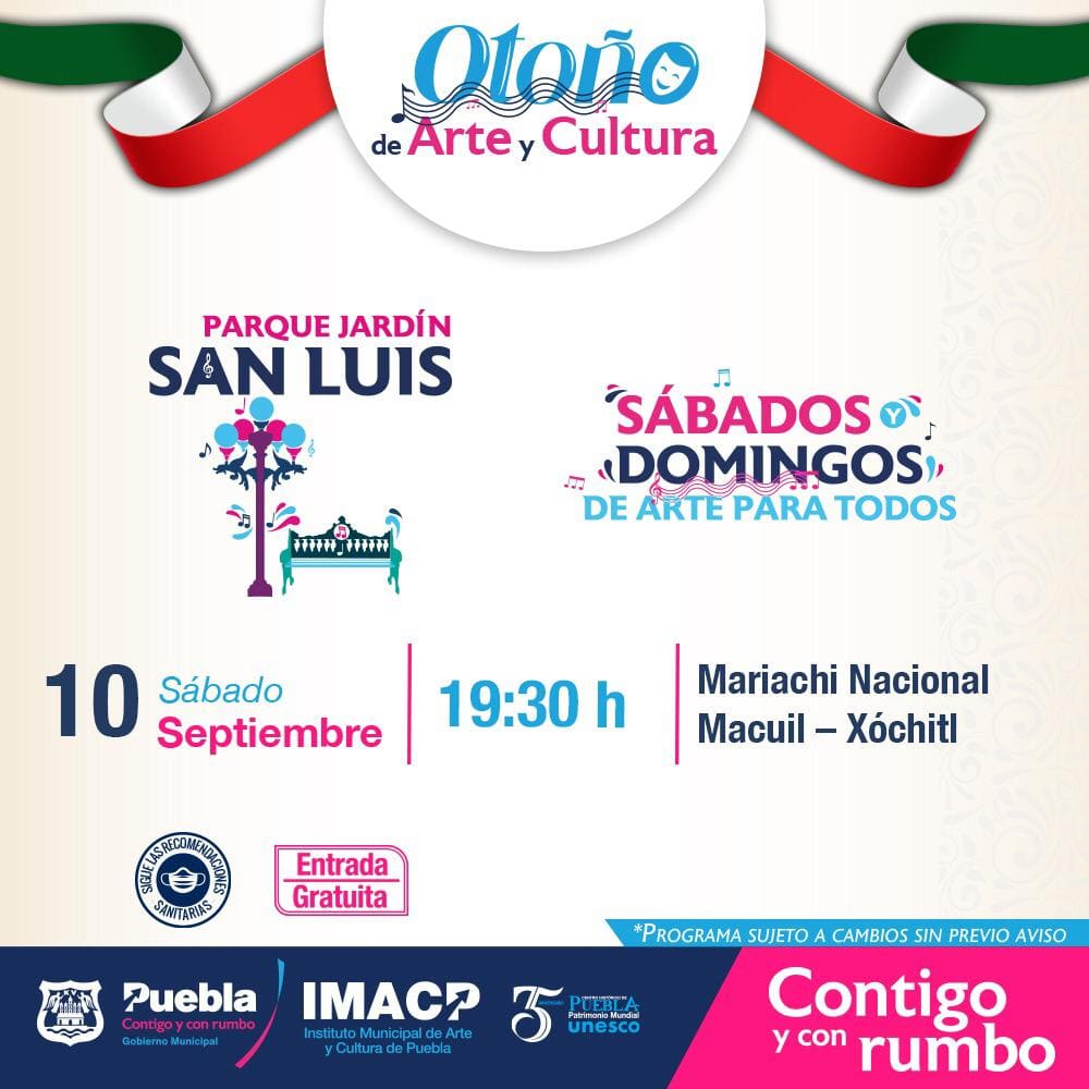 artisticas y culturales del Ayuntamiento de Puebla.