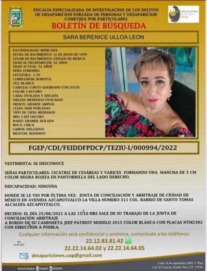 Encuentran sin vida a Sara Berenice Ulloa León