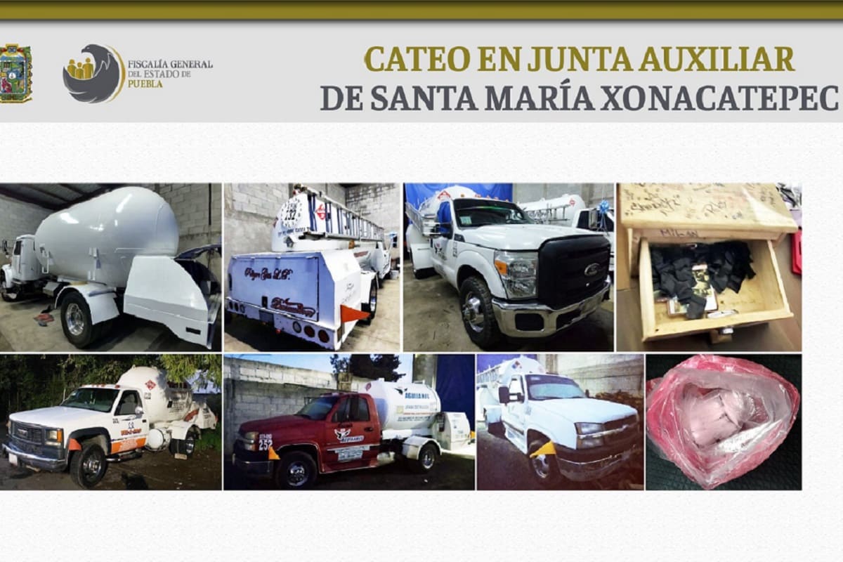 Droga y pipas "huachigaseras", el saldo del cateo en Xonacatepec 4 cateo en Xonacatepec 1