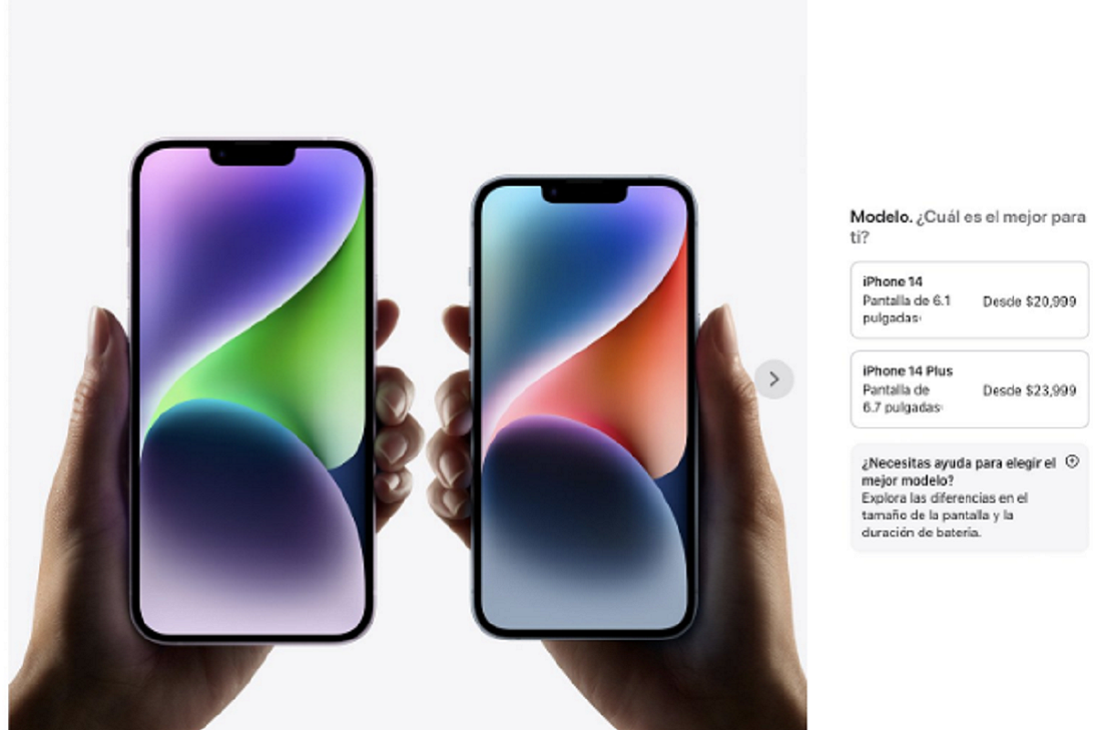 Estos son los precios oficiales de los nuevos iPhone 14 en México 2 iphone 14
