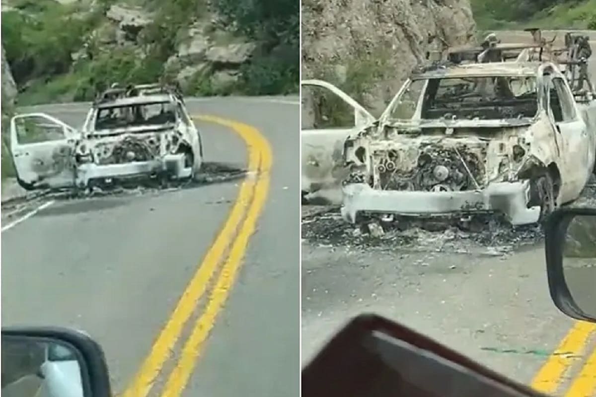 Matan a trabajadores de la CFE e incendian su vehículo en Sonora 4 muertos CFE 1