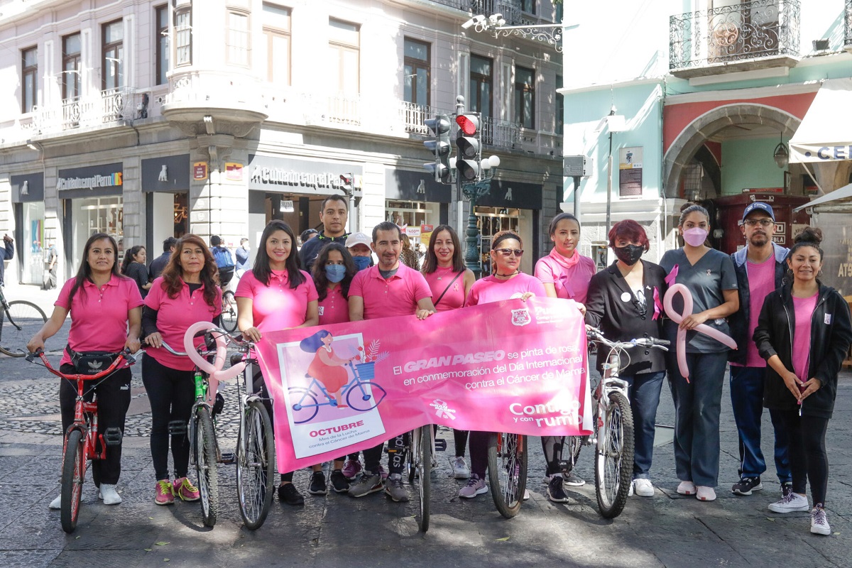 Ayuntamiento de Puebla lanza campaña contra el cáncer de mama: aquí puedes hacerte una mastografía 3 Gran rodada rosa