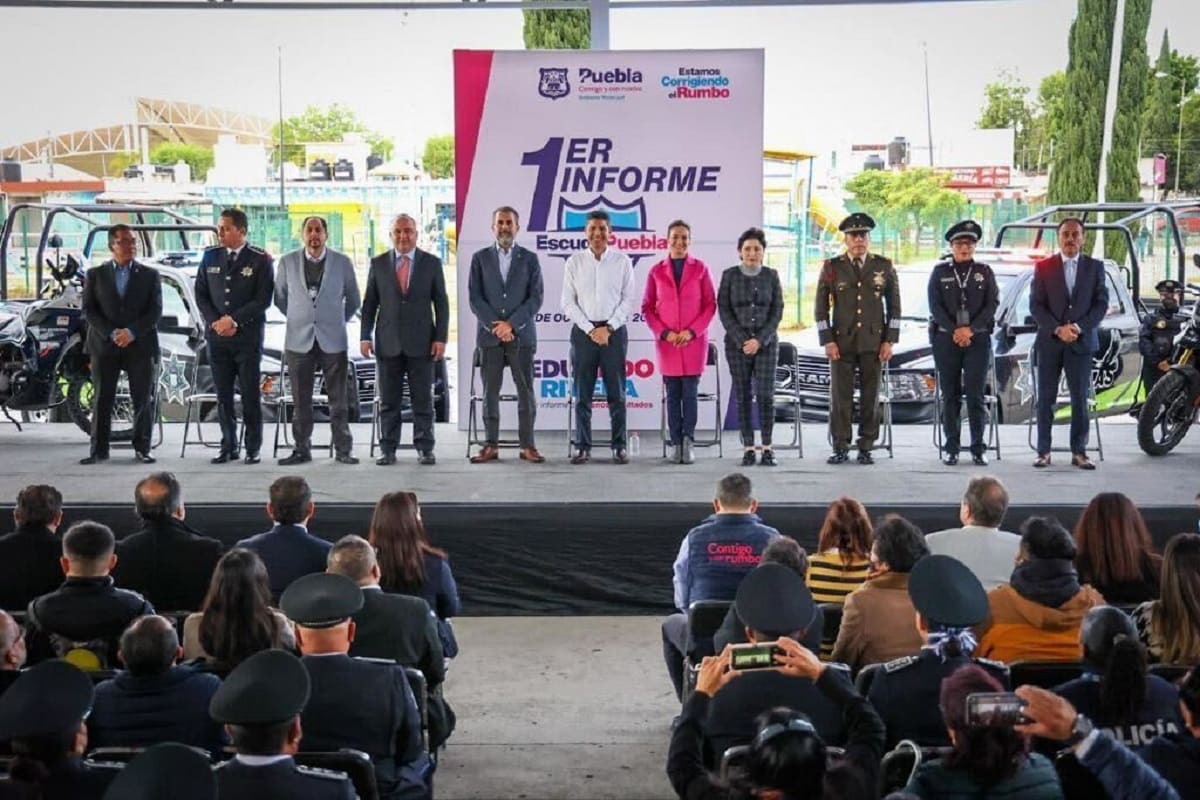 Escudo Puebla, brinda buenos resultados en Puebla capital 2 Informe Rivera 1