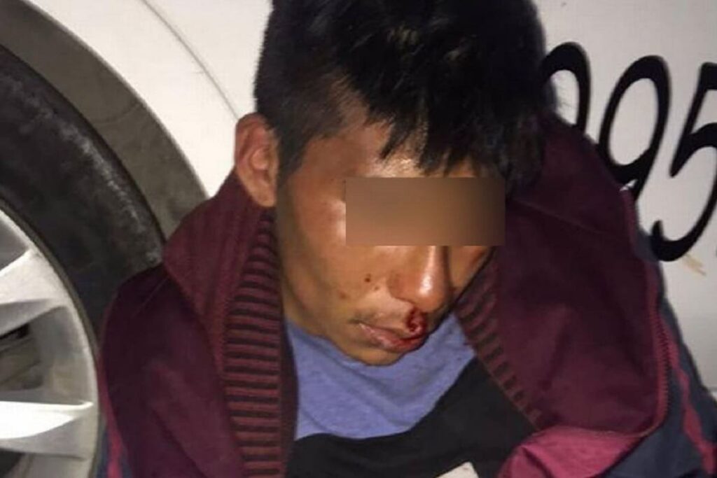 Vecinos de San Ramon golpean a ladron 1