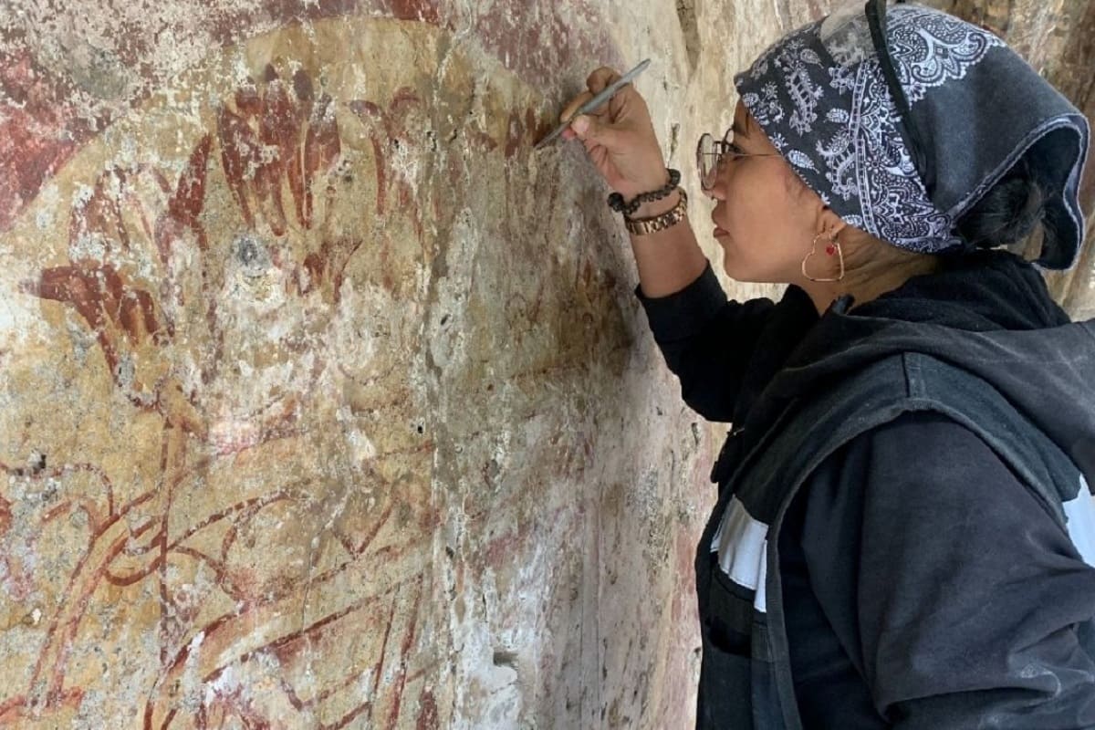 Descubren mural de los tepoztecos en exconvento de Morelos 5 mural 1