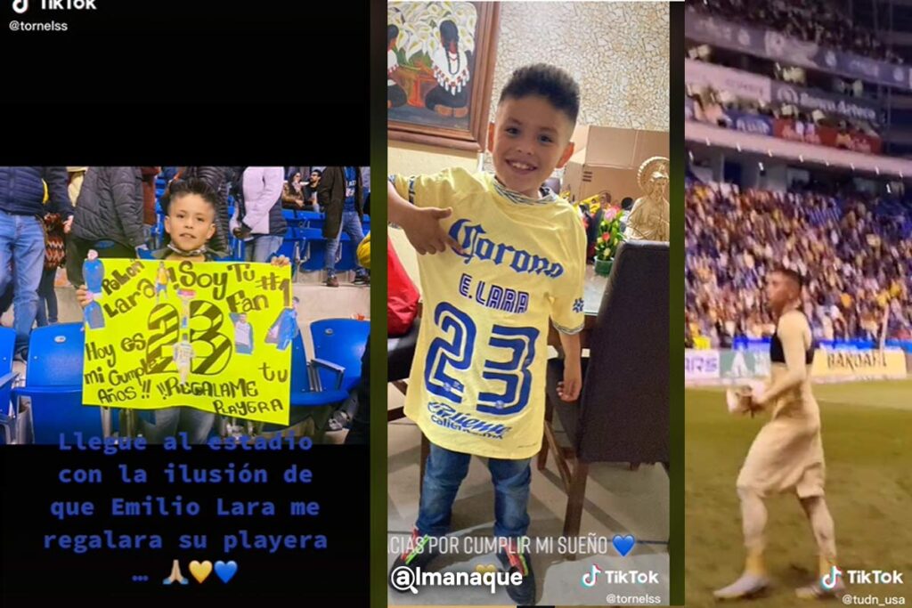 portada Emilio Lara regala su playera a nino poblano tras goleada del America