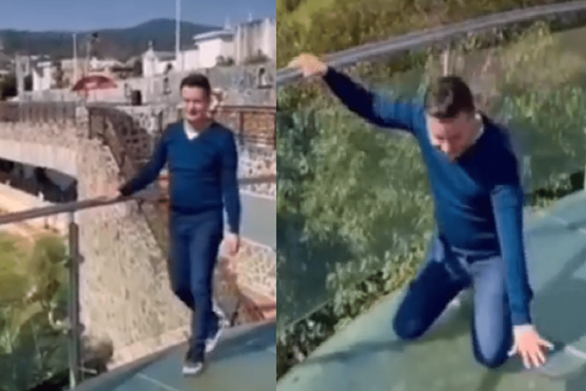 ¡Sáquenme de aquí! Tiktokero entra en pánico en el puente de vidrio de Zacatlán 4 puente zacatlan 1