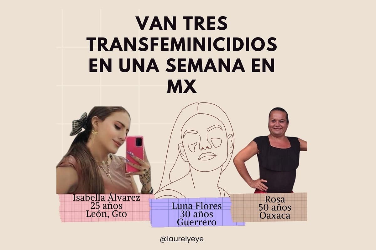 En la última semana de septiembre, fueron asesinadas tres mujeres trans en México 4 transfeminicidios 1