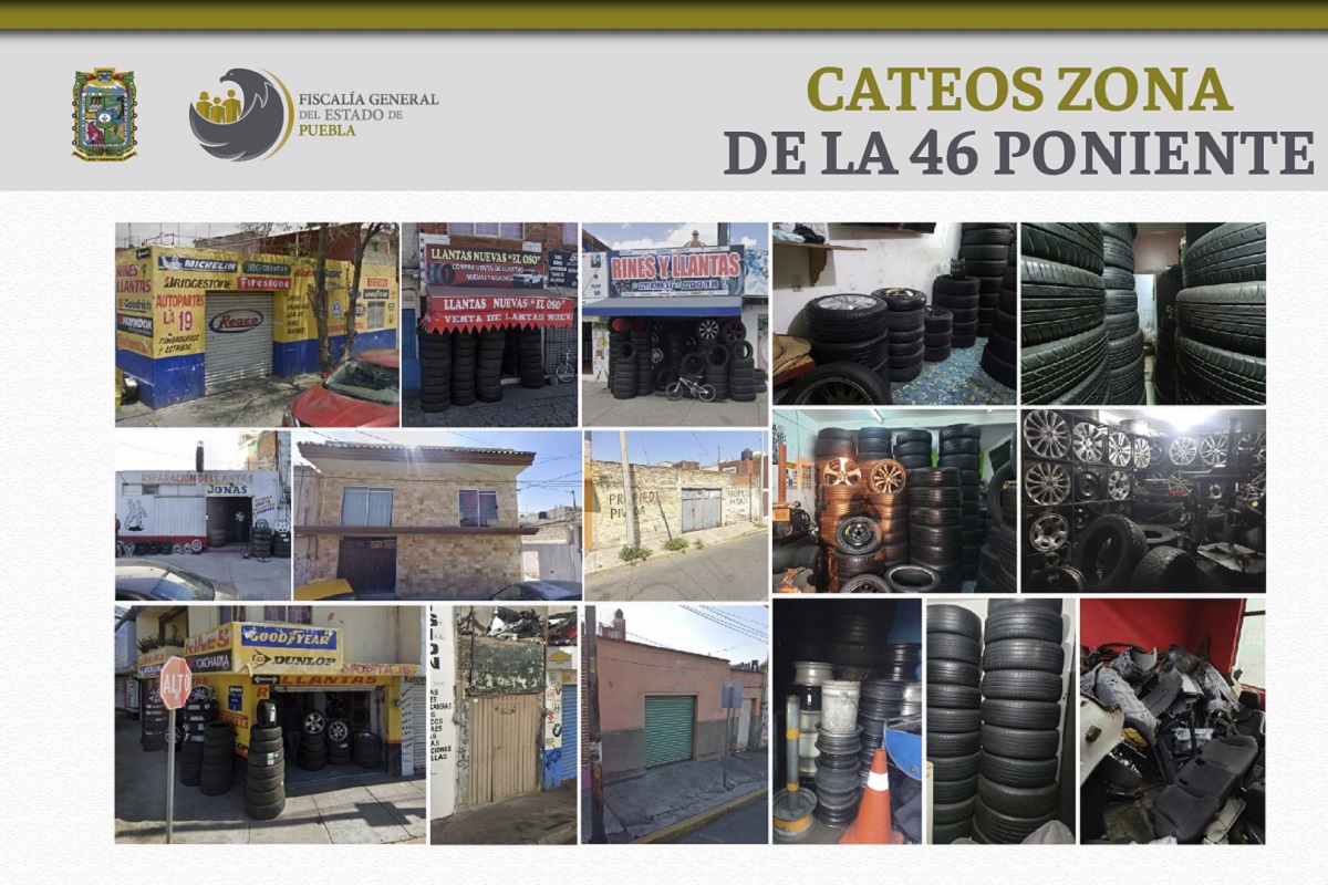 Fiscalía asegura más de mil autopartes en la 46 Poniente 2 Cateo Zona 46 PTE indicios 13 baja
