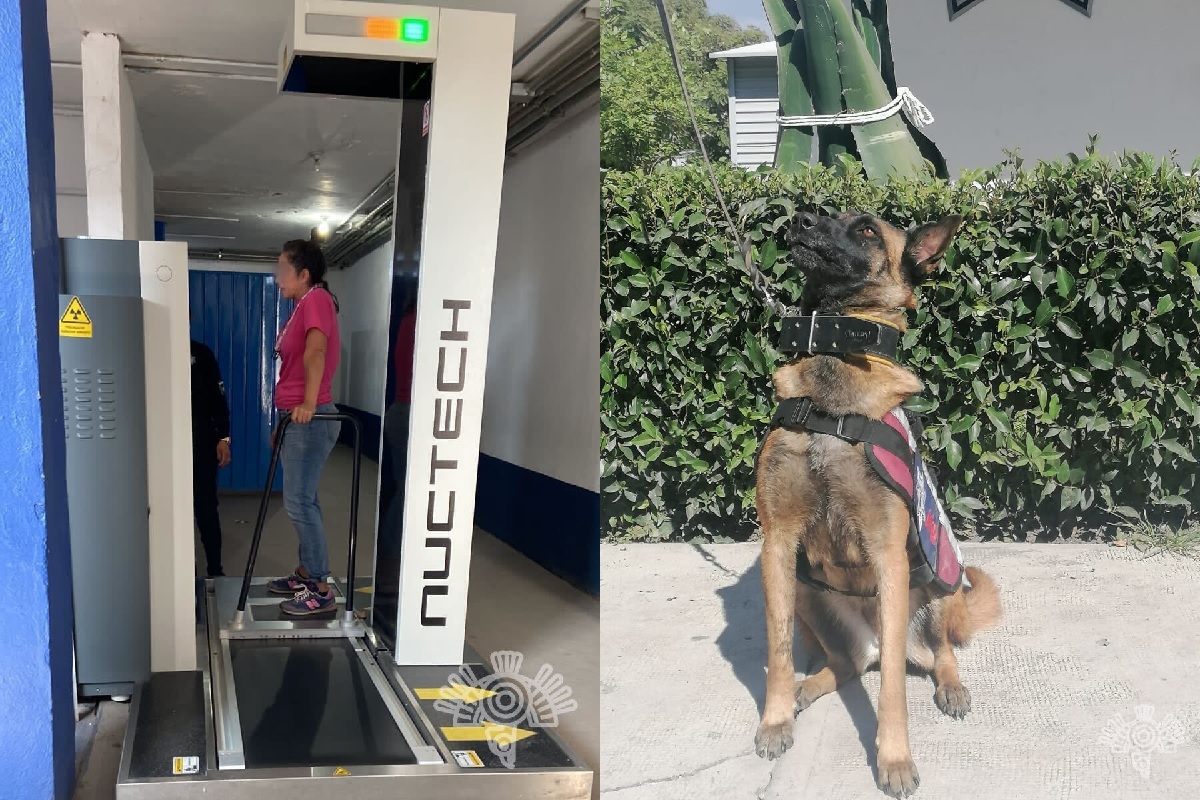 Asegura Policía Estatal aparente droga en Centro Penitenciario Puebla 2 PERRO