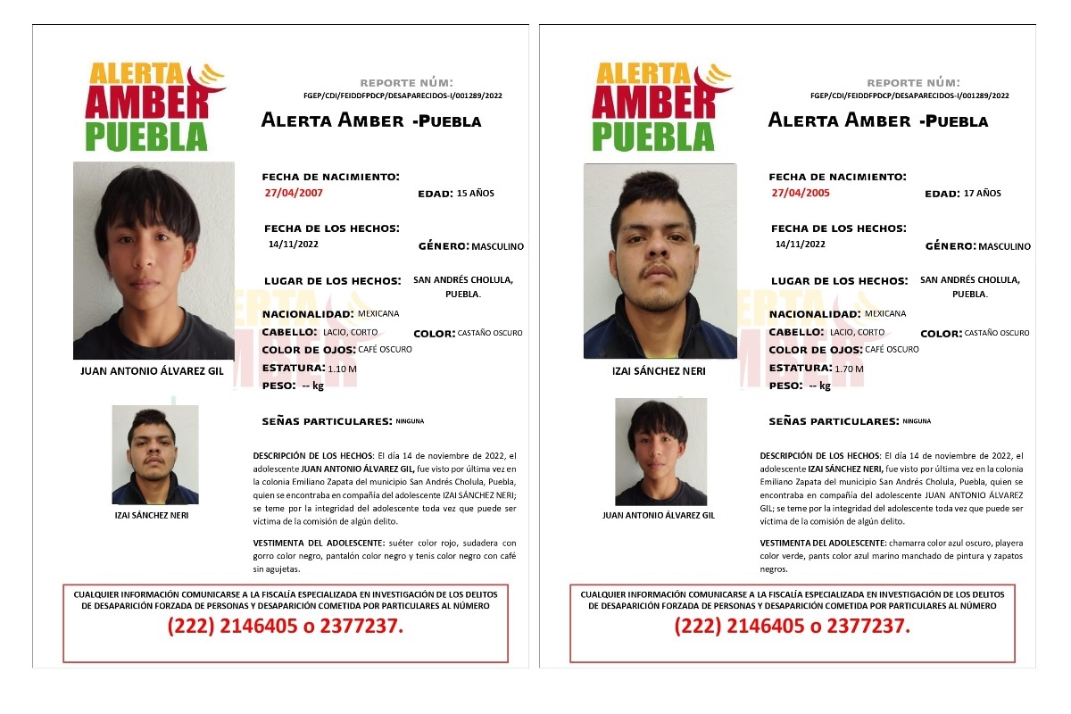 Activan Alerta Amber por jóvenes que se fugaron de la Casa del Adolescente de Puebla 2 alerta amberr