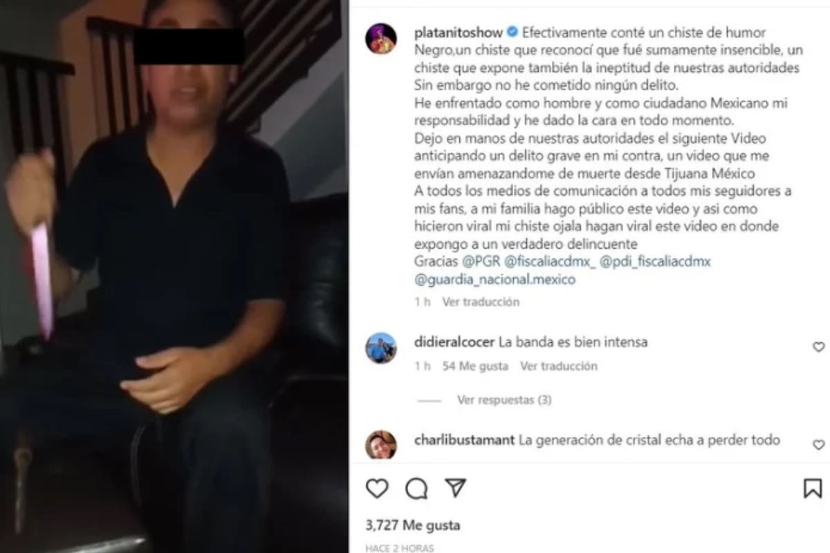 Platanito denuncia amenazas de muerte