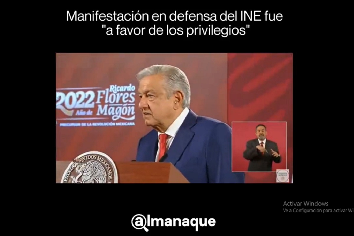 "Fue un striptease del conservadurismo a favor de los privilegios": AMLO sobre marcha en defensa del INE 2 amlo marcha ine privilegios