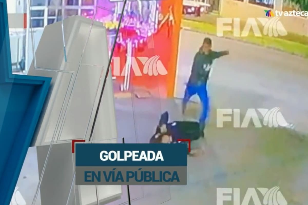 VIDEO: Graban a sujeto que pateó a su novia en calles de Puebla 2 azteca 1