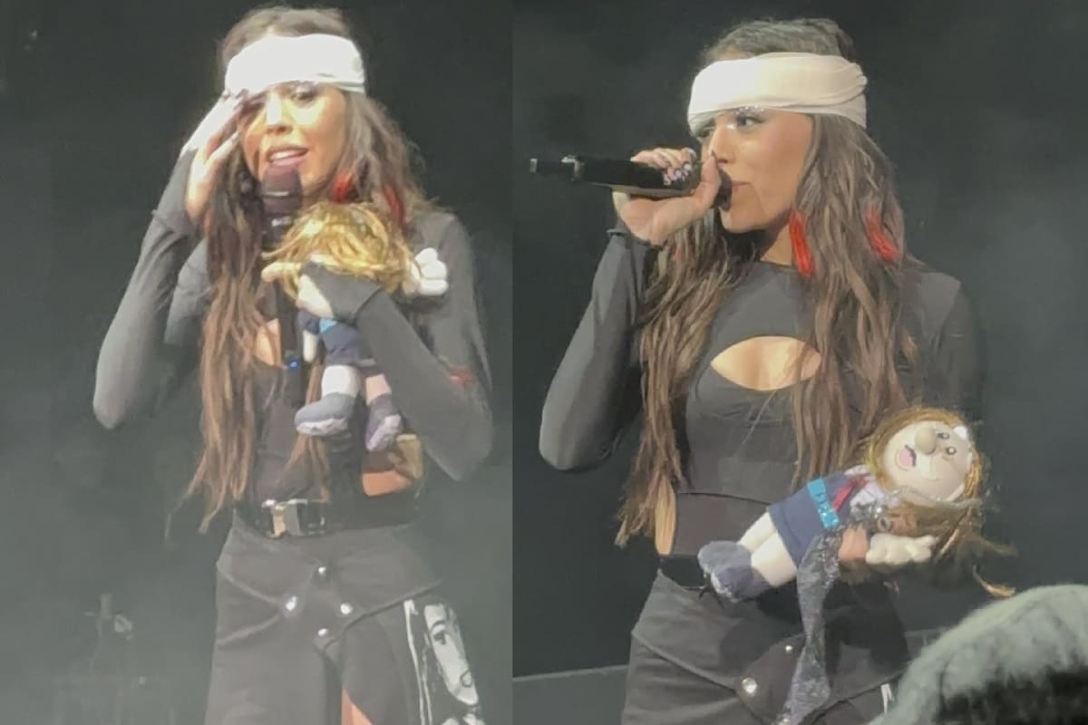¡Nada la detiene! Danna Paola se abre la ceja durante concierto en Guadalajara 4 danna paola accidente 1