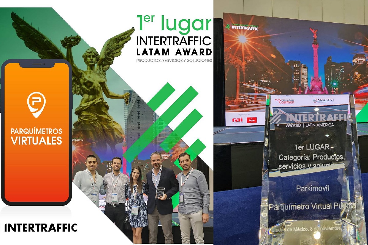 Sistema de parquímetros virtuales de puebla recibe primer lugar en los premios “Intertraffic Latam Award 2022” 2 intertraffic latam