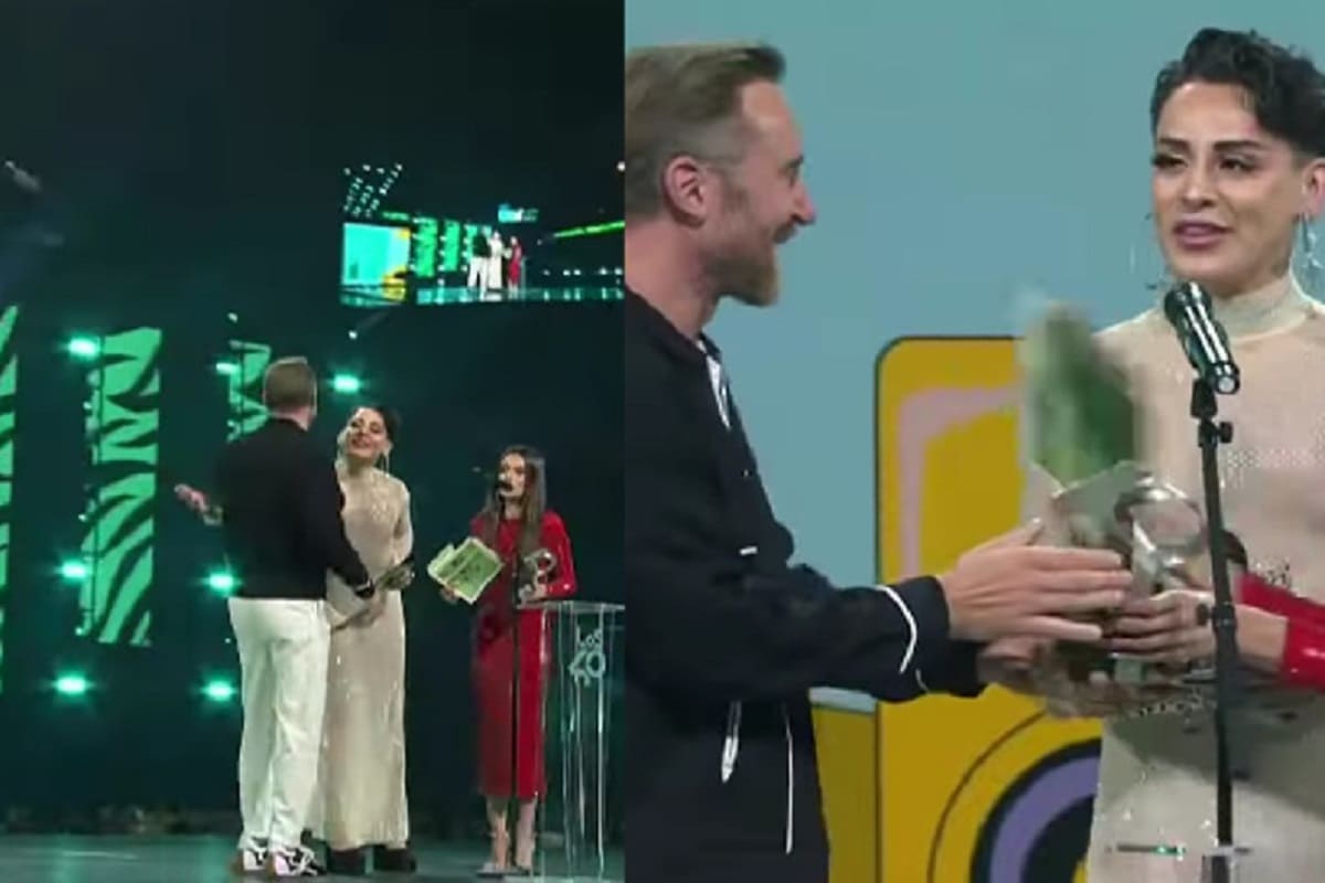 ¿Drama en 'LOS40 Music Awards'? David Guetta se negó a besar al influencer Kunno (VIDEO) 4 kunno 1