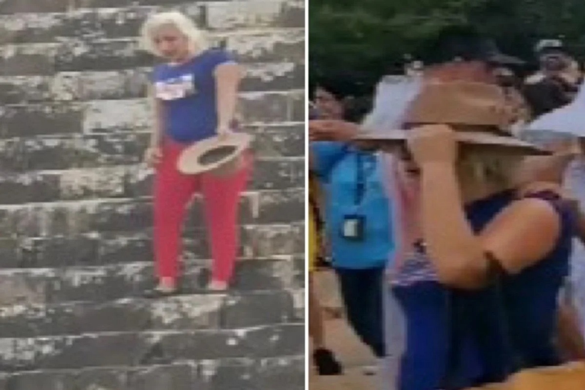 Lady Chichén Itzá: turista se sube y baila en la pirámide de Kukulkán 4 lady chichen itza