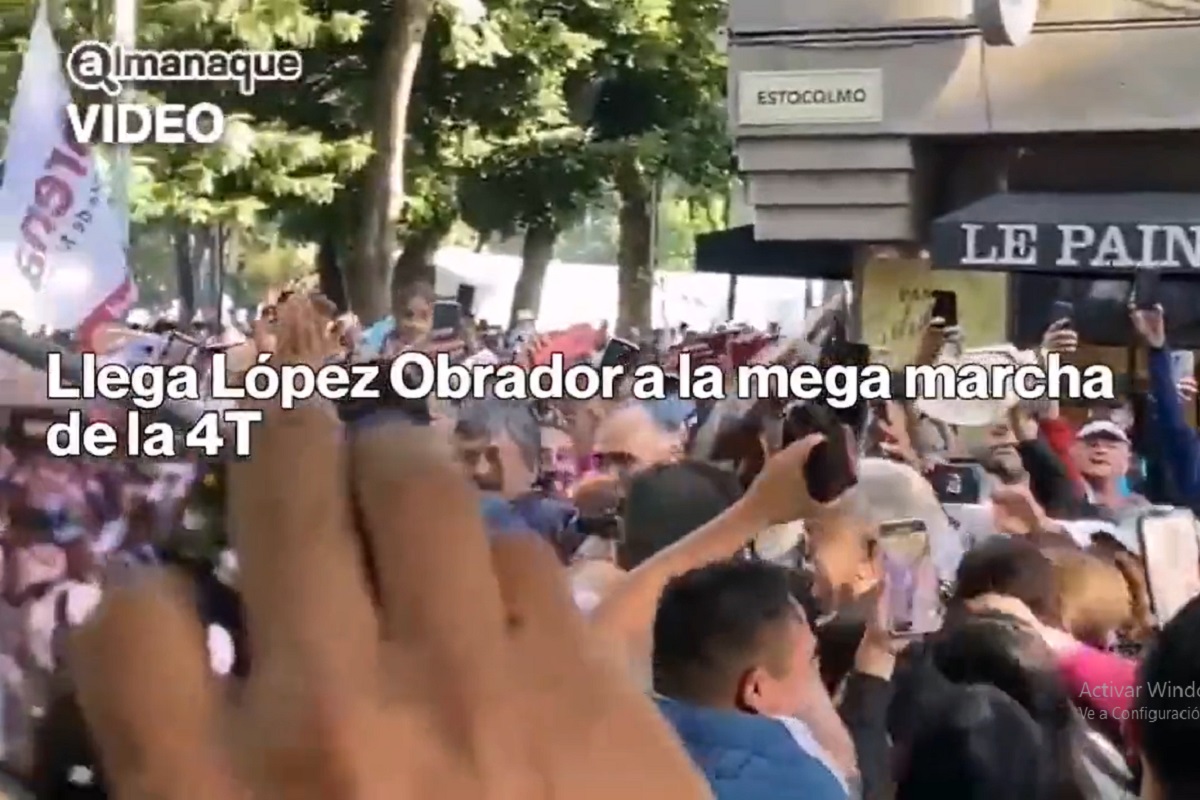 “Es un honor estar con Obrador”: Llegan AMLO y Barbosa a la megamarcha (VIDEO) 2 marcha 4T 1