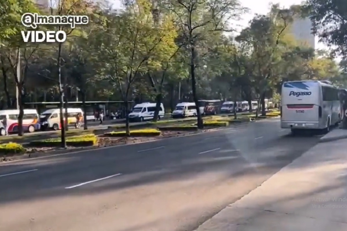 VIDEO: Llegan camiones de toda la República para apoyar la marcha de López Obrador 2 marcha 4T