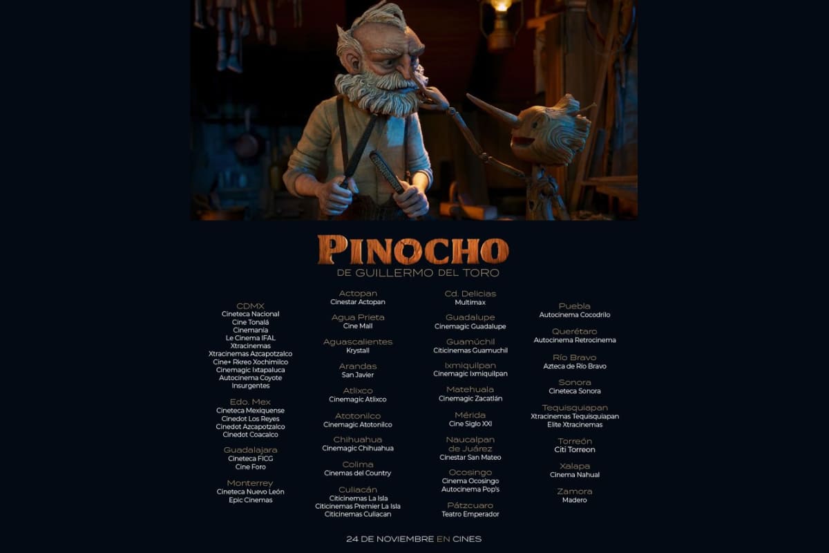 Pinocho se presentará en cines de México 