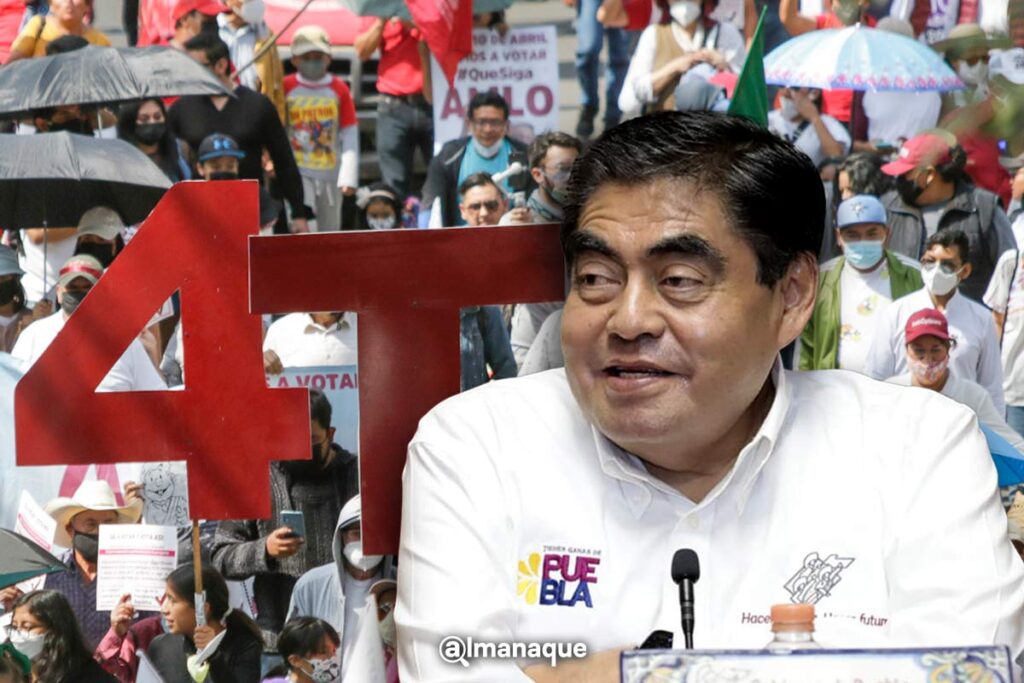 portada Gobernador de Puebla Miguel Barbosa Marcha defensa 4t