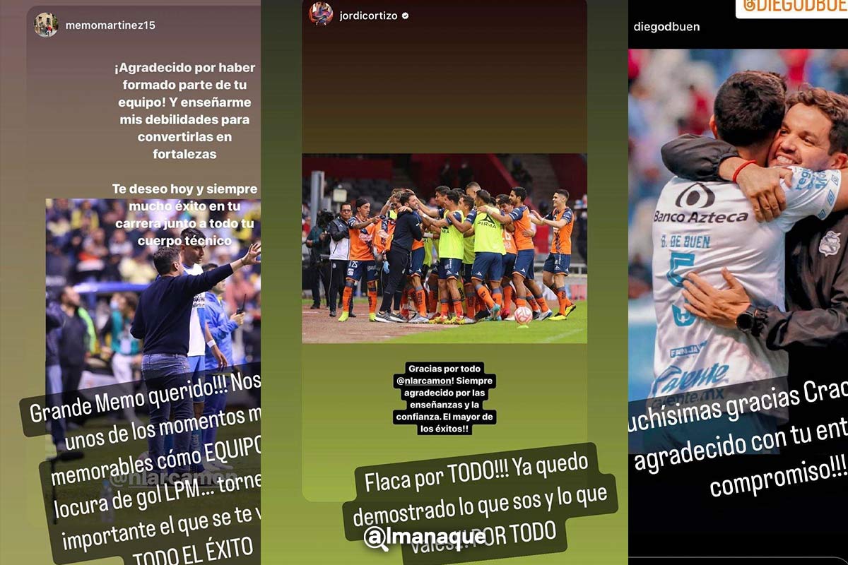 Cortizo, Reyes, De Buen y jugadores del Puebla se despiden de Larcamón: "gracias por todo" 11 portada Larcamon Jugadores mensaje de despedida