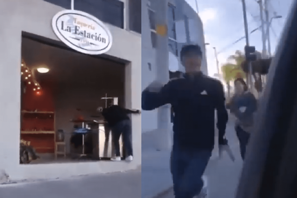 VIDEO: Joven muerde trompo de tacos al pastor y la dueña reporta pérdidas económicas, en Guanajuato 4 taqueria 1