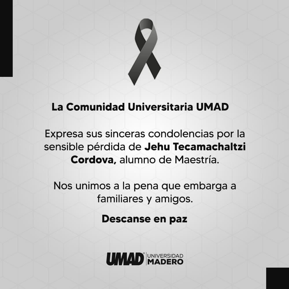 UMAD lamenta muerte de Jehu Córdova
