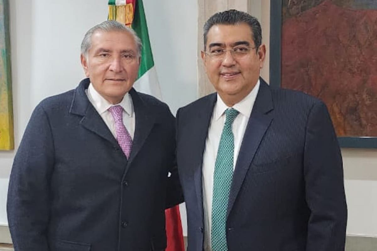 Gobernador de Puebla se reúne con titular de Segob en beneficio de la entidad 3 Sergio Salomon con Adan Augusto 1