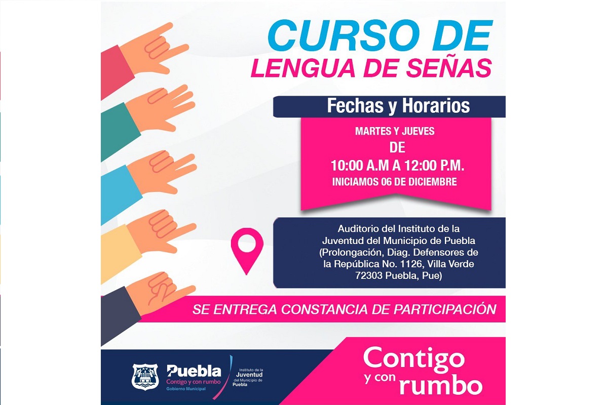 Ayuntamiento de Puebla impartirá curso de lengua de señas 2 WhatsApp Image 2022 12 04 at 3.32.11 PM
