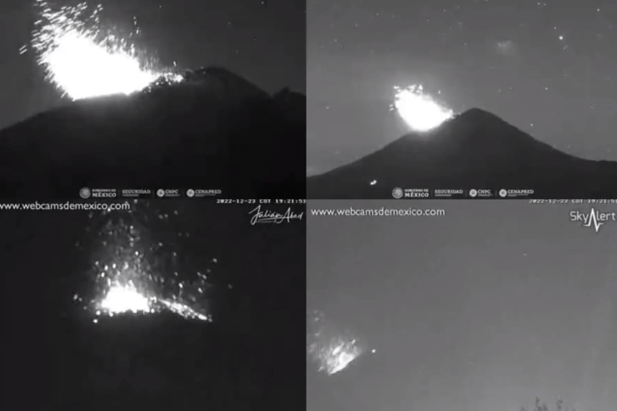 VIDEO: Popocatépetl volvió a expulsar material incandescente 2 Actividad en el Popocatépetl
