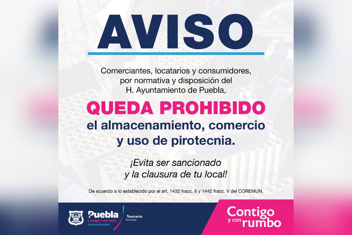 Ayuntamiento de Puebla implementa operativos anti pirotecnia por fiestas decembrinas 2 operativo contra pirotecnia