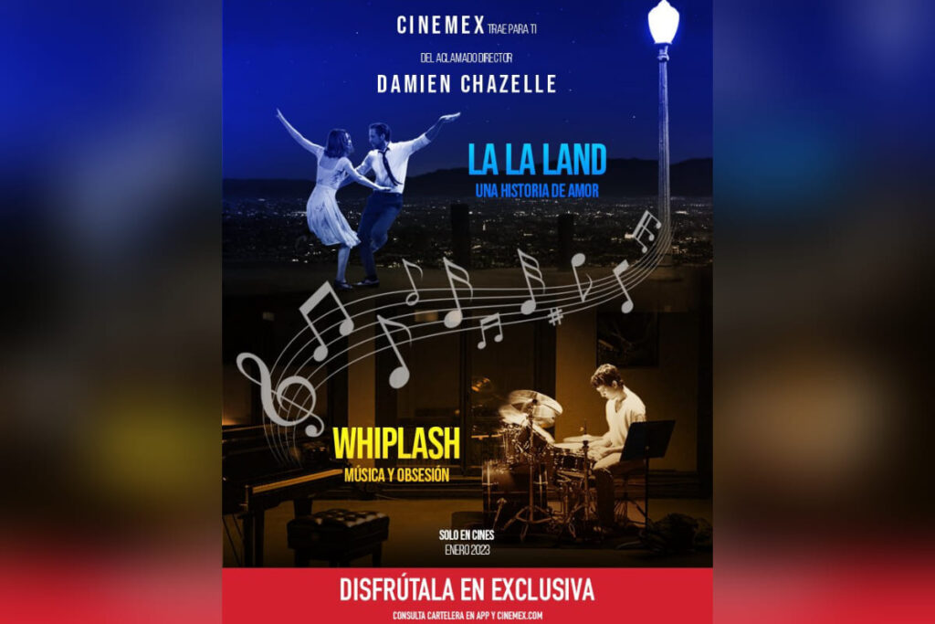 Cinemex reestrena Wiplash y La La Land
