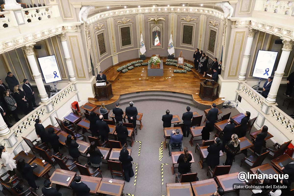 Congreso del Estado mantiene vinculación con el TEEP 1 homenaje cuerpo presente gobernador Miguel Barbosa Congreso de Puebla 11