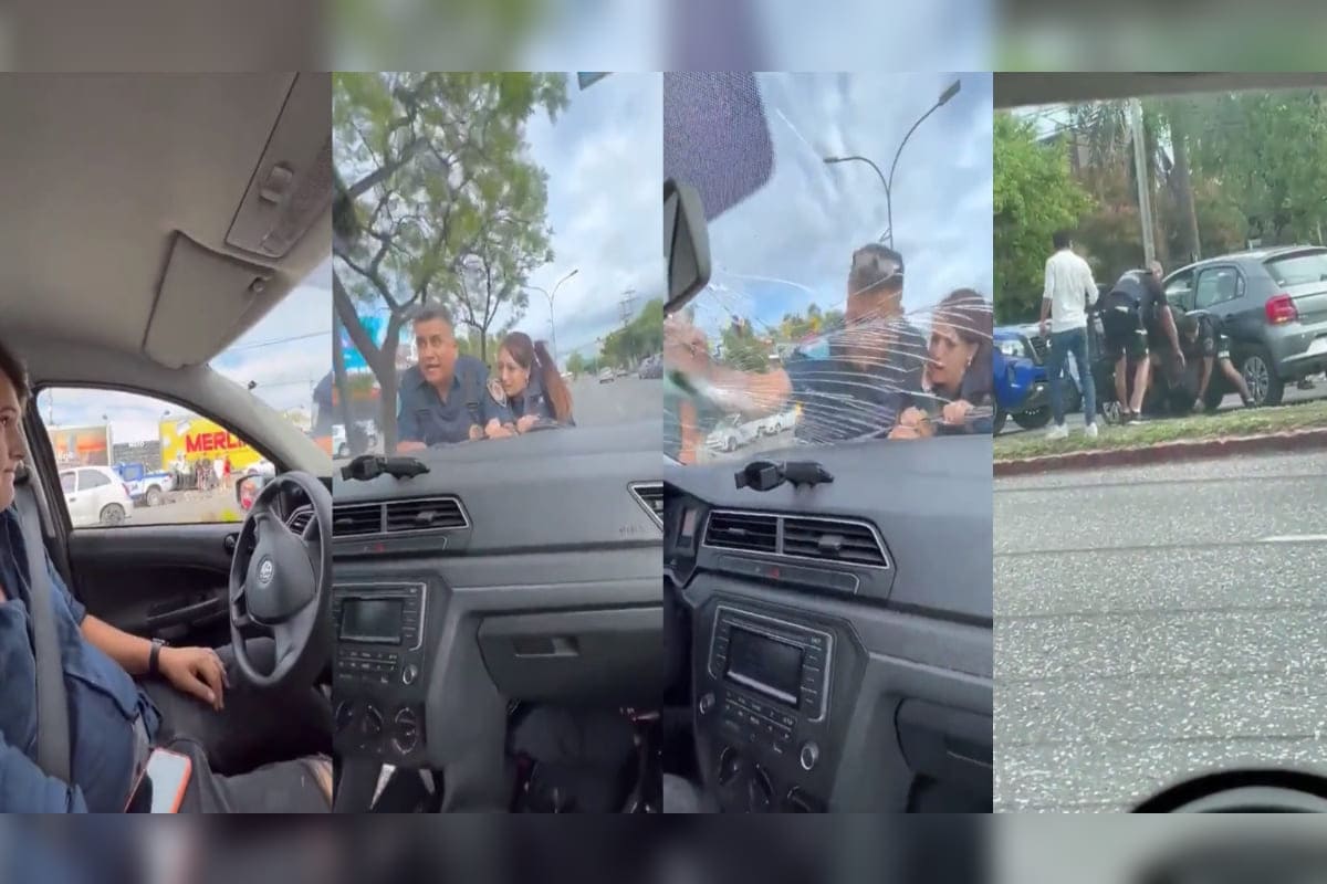 Joven arrastra a policías en Córdoba