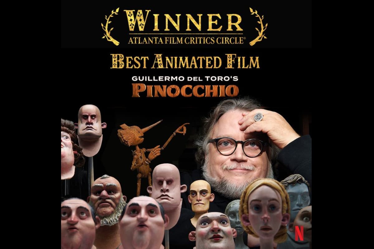 Pinocho de Guillermo del Toro gana premio a mejor película animada 2 pinocho 1