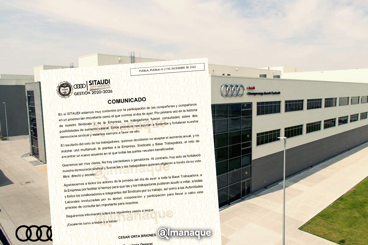 Sindicato de Audi buscará nuevo acuerdo con la empresa y dice que “no hay ganadores ni perdedores” 3 portada audi comunicado rechazo aumento salarial