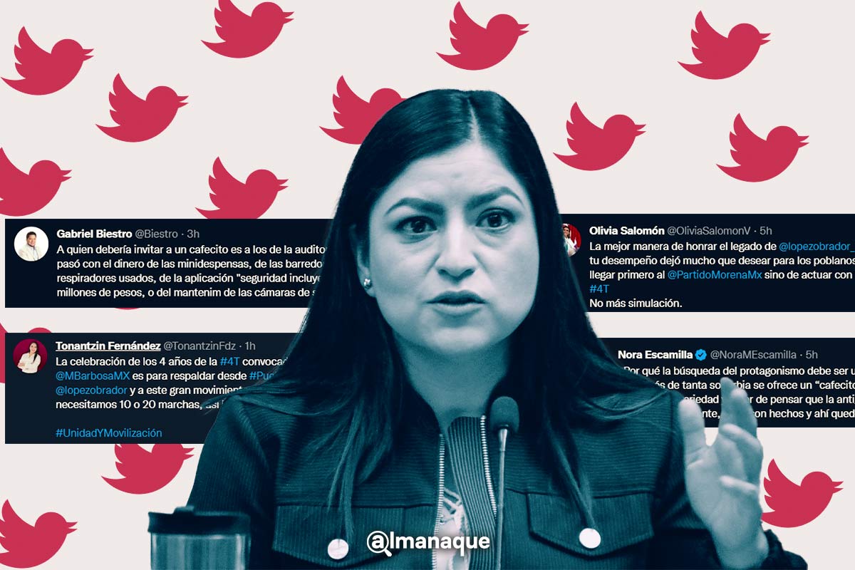 Claudia Rivera invita a Barbosa a tomar un café y morenistas la tunden por corrupción 2 portada claudia Rivera Twitter cafe