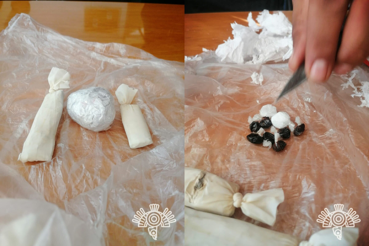Asegura Policía Estatal aparente droga en el penal de Tepexi 3