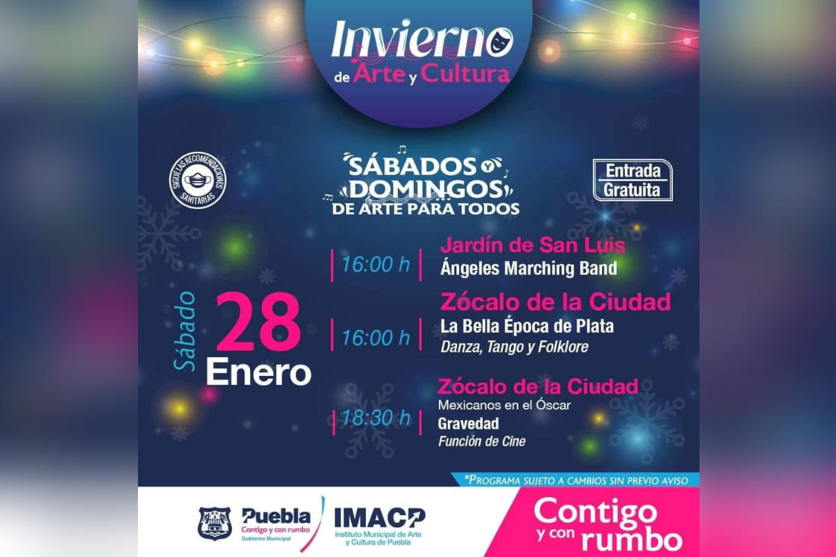 Contigo y con Rumbo el arte y la cultura se disfruta este fin de semana en Puebla capital 6 Arte y cultura en Puebla