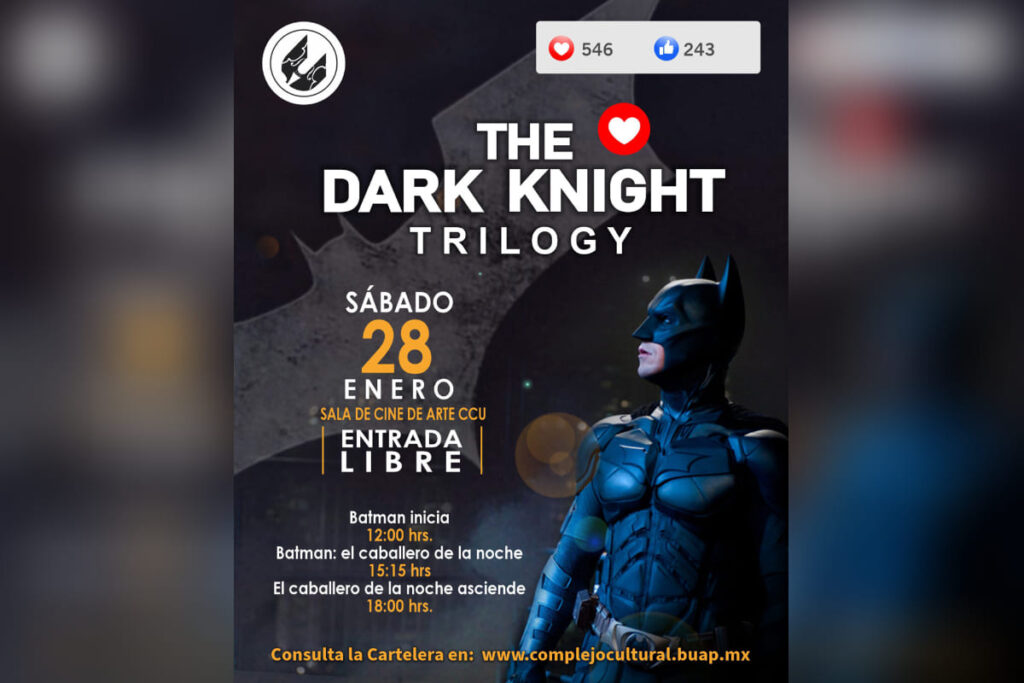 Proyectarán trilogía de Batman en el CCU