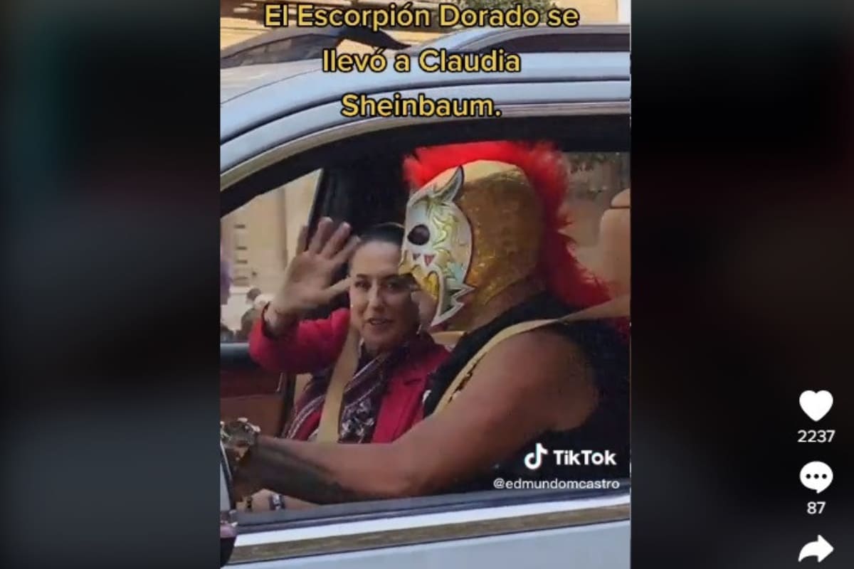La entrevista que no veíamos venir: El Escorpión Dorado sube a su camioneta a Claudia Sheinbaum 3 Claudia Sheinbaum en el Escorpión al Volante