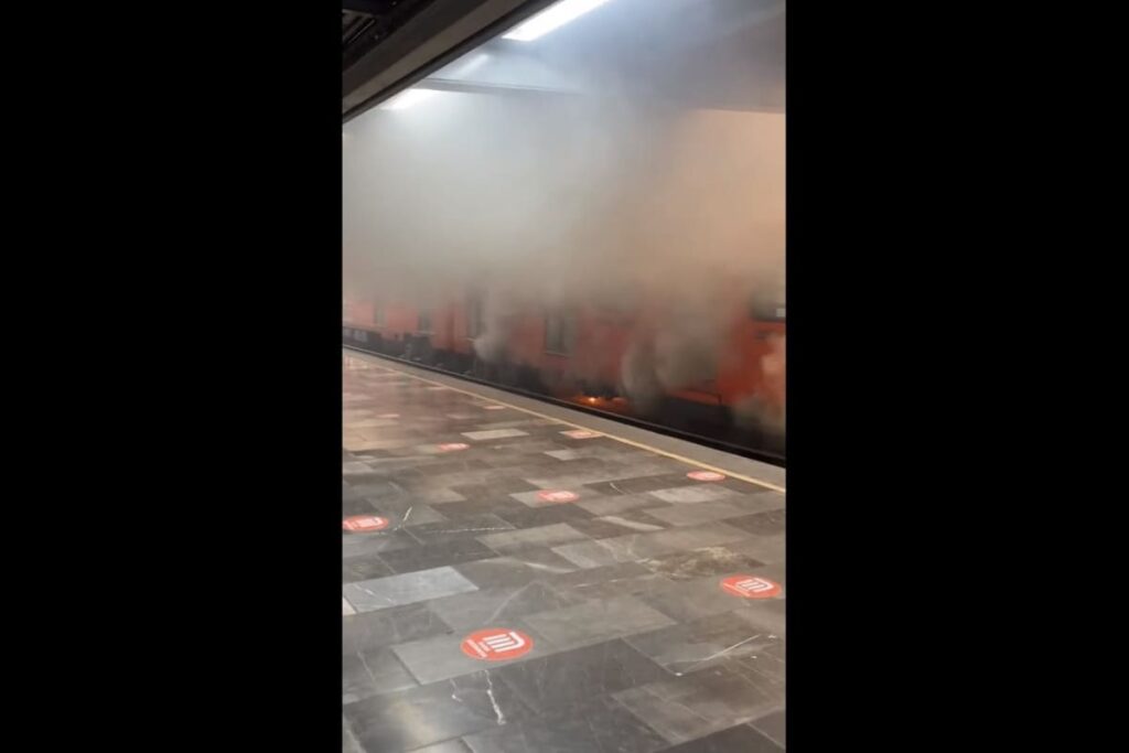 Reportan incendio en línea 5 del Metro de CDMX