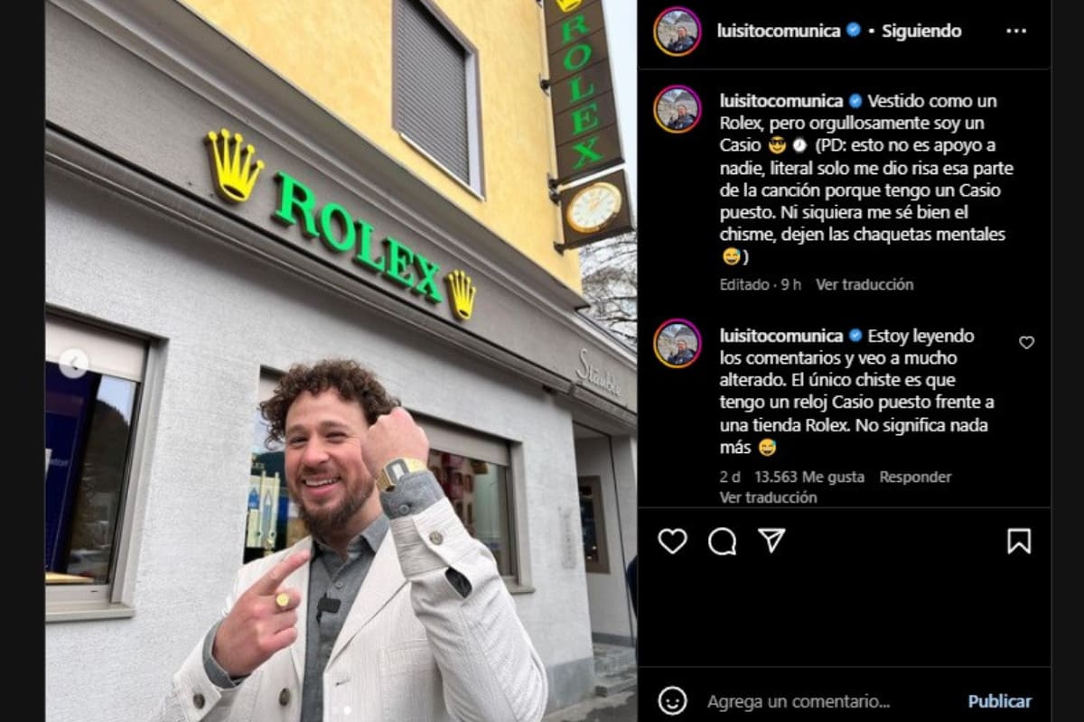 Tachan de infiel a Luisito Comunica tras posar con un reloj Casio 3 Luisito Comunica usando reloj Casio