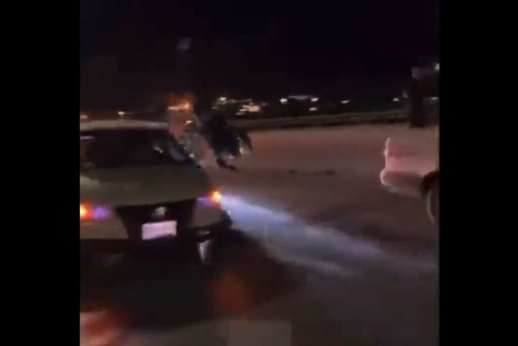 Reportero capta choque de motociclista